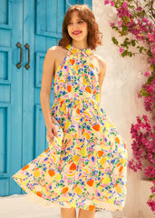 Cutaway Shirt Fit & Flare Dress