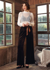 Cider, Spice & Everything Nice Wide Leg Velvet Pants