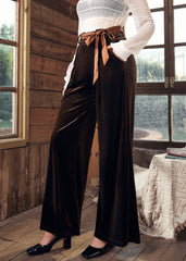 Cider, Spice & Everything Nice Wide Leg Velvet Pants