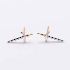 Dagger Sterling Silver Stud Earrings