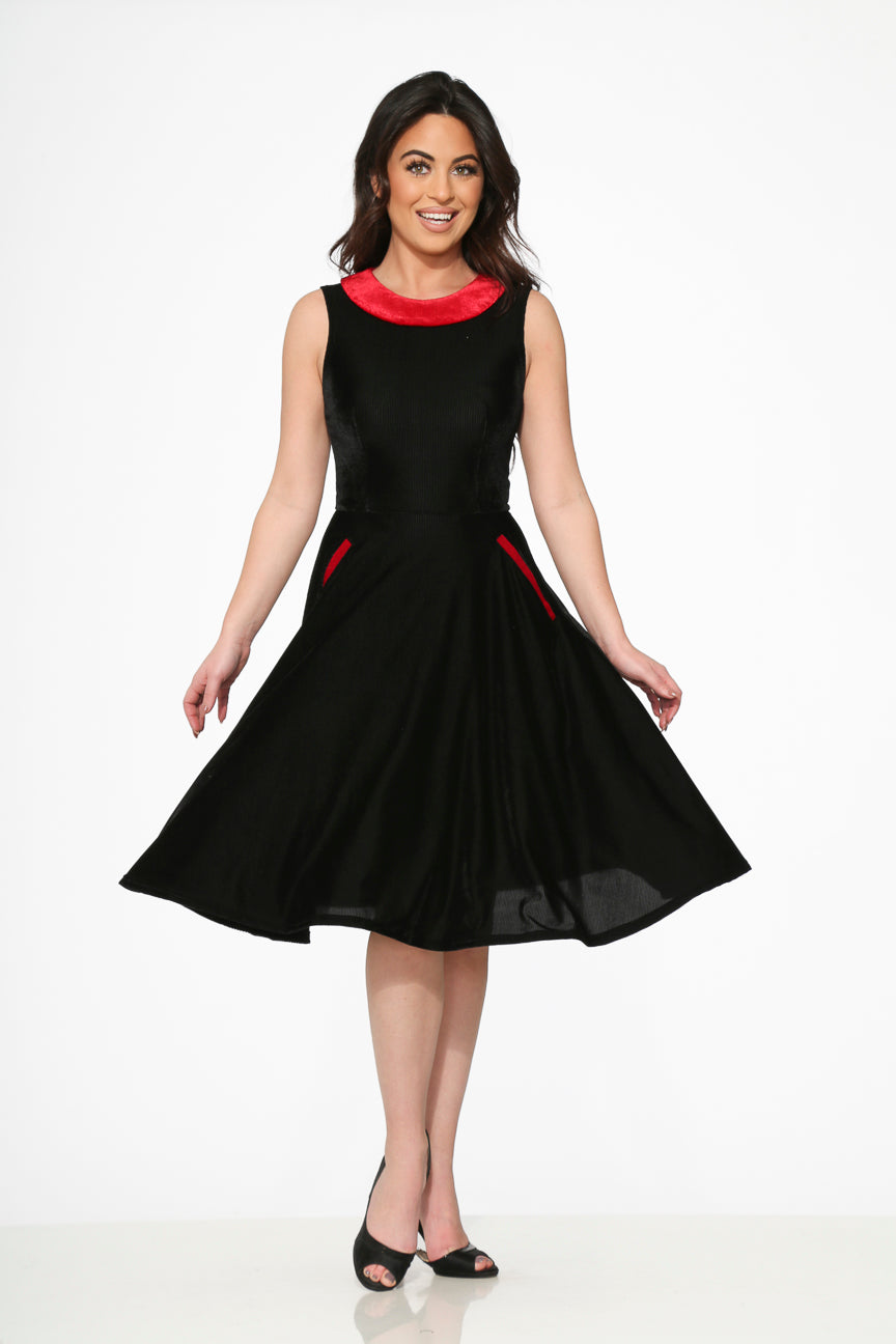 Black Red KurtRoy Swing Dress