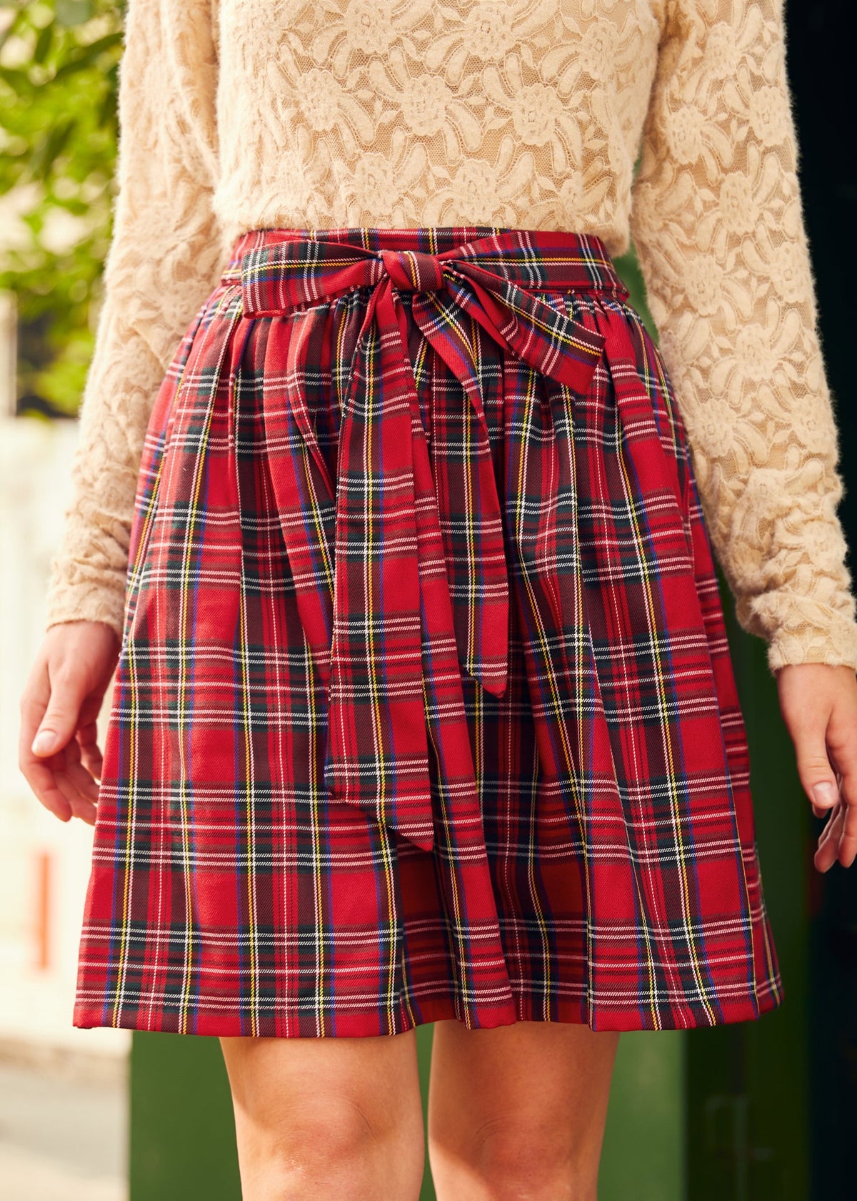 Charmed I'm Sure Bow Dirndl Skirt