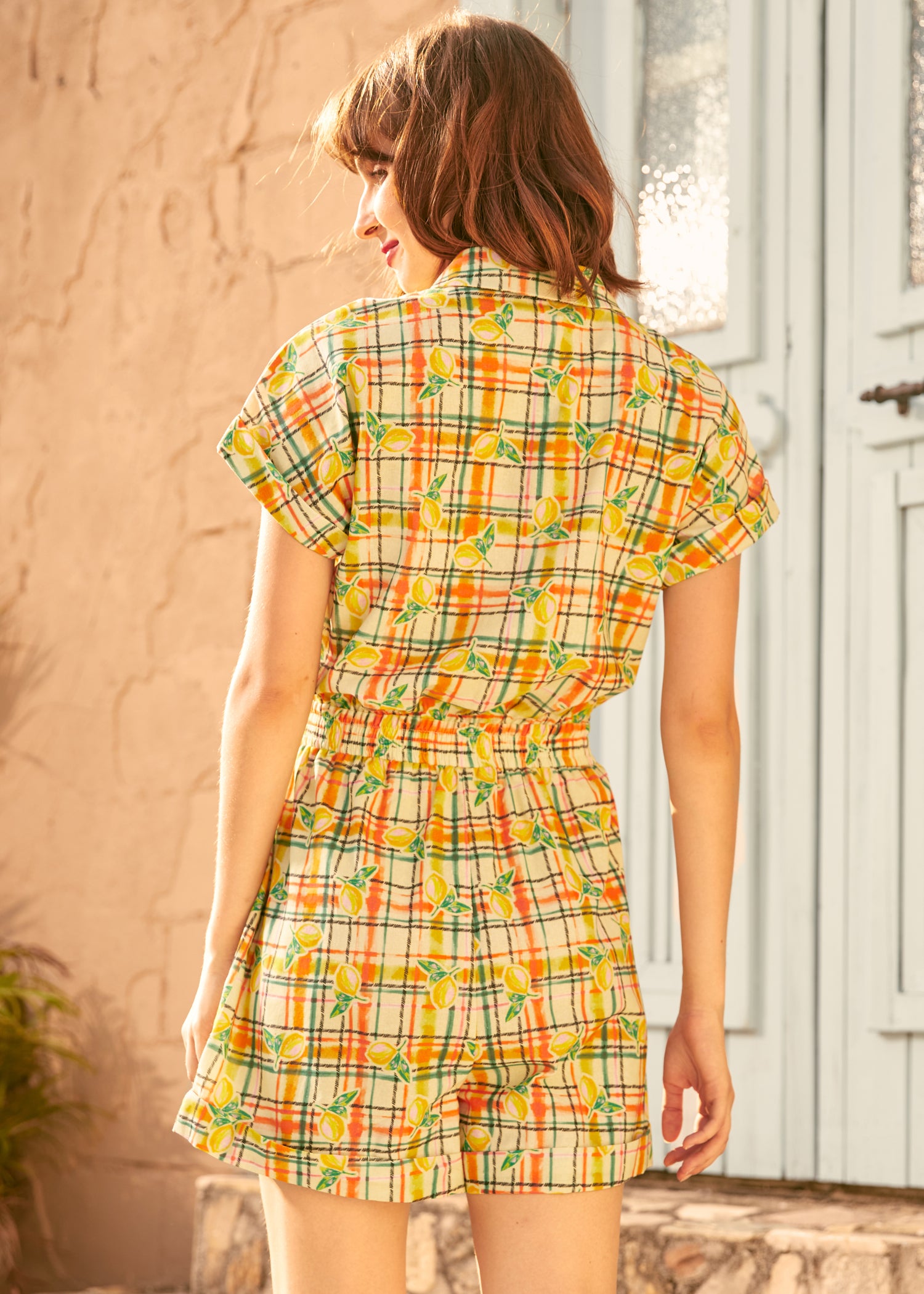 Buttoned Up & Out Romper