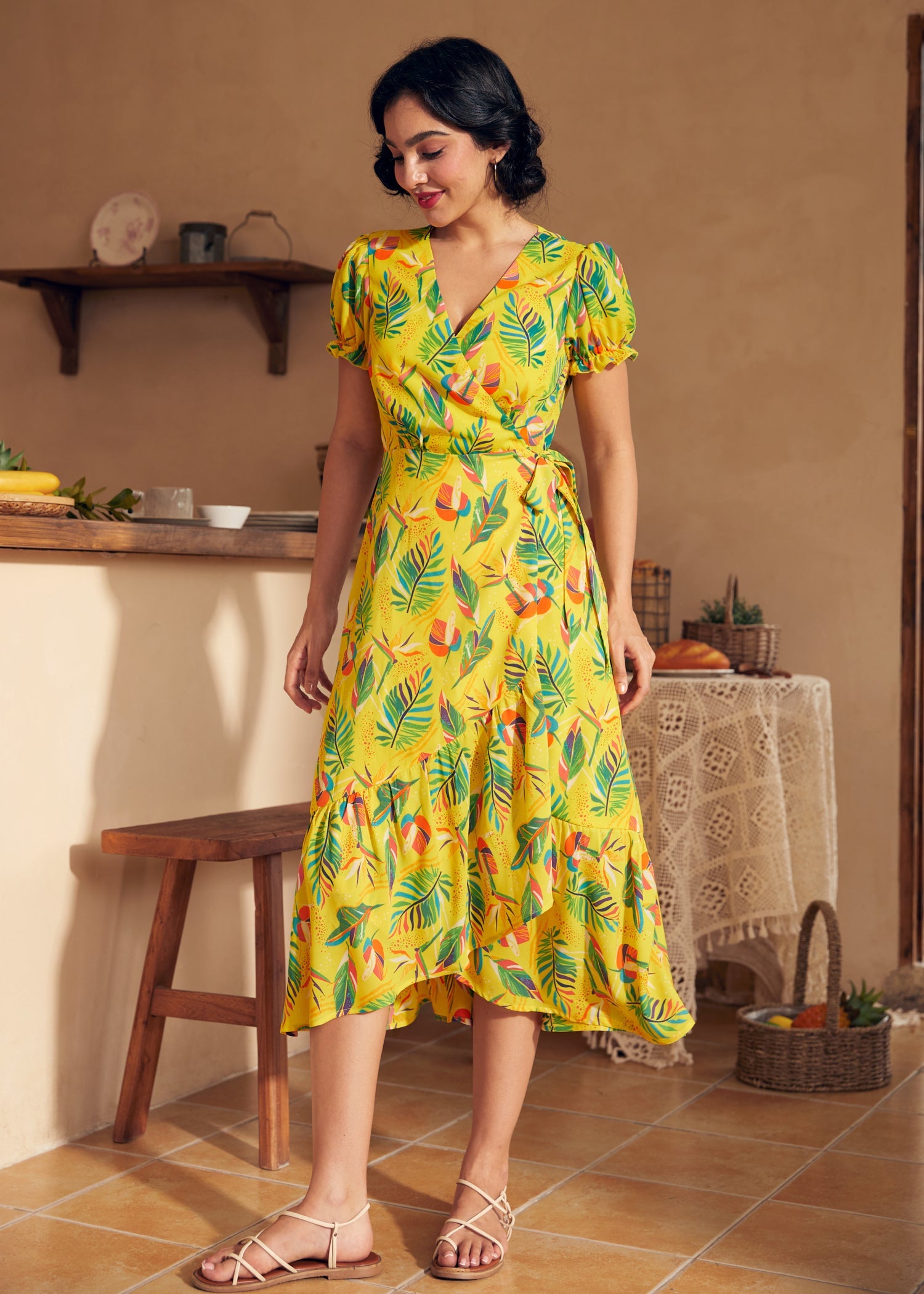 Air of Elegance Wrap Dress