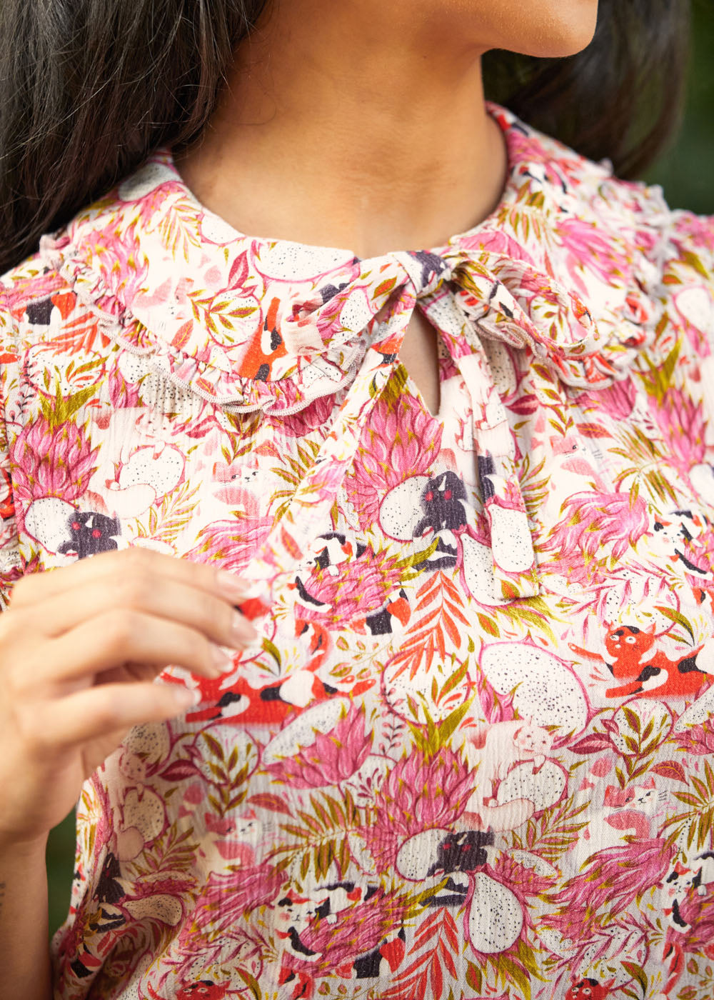 Curiosity Tied the Bow Blouse