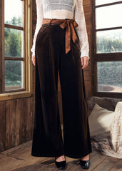 Cider, Spice & Everything Nice Wide Leg Velvet Pants