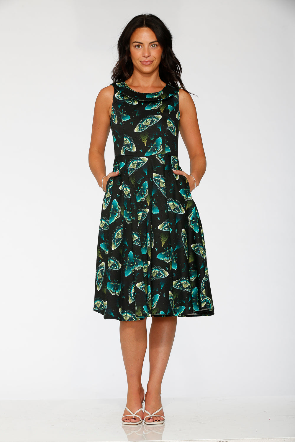 Dark and Mystical Butterfly Swing Dress