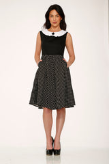 Black & White Polka Dot Swing Dress