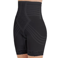 Breathable High Waist Thigh Slimmer with Side Zipper | No Roll Power Mesh Hourglass Shaper | Firm to Extra Firm Support | Style 6201