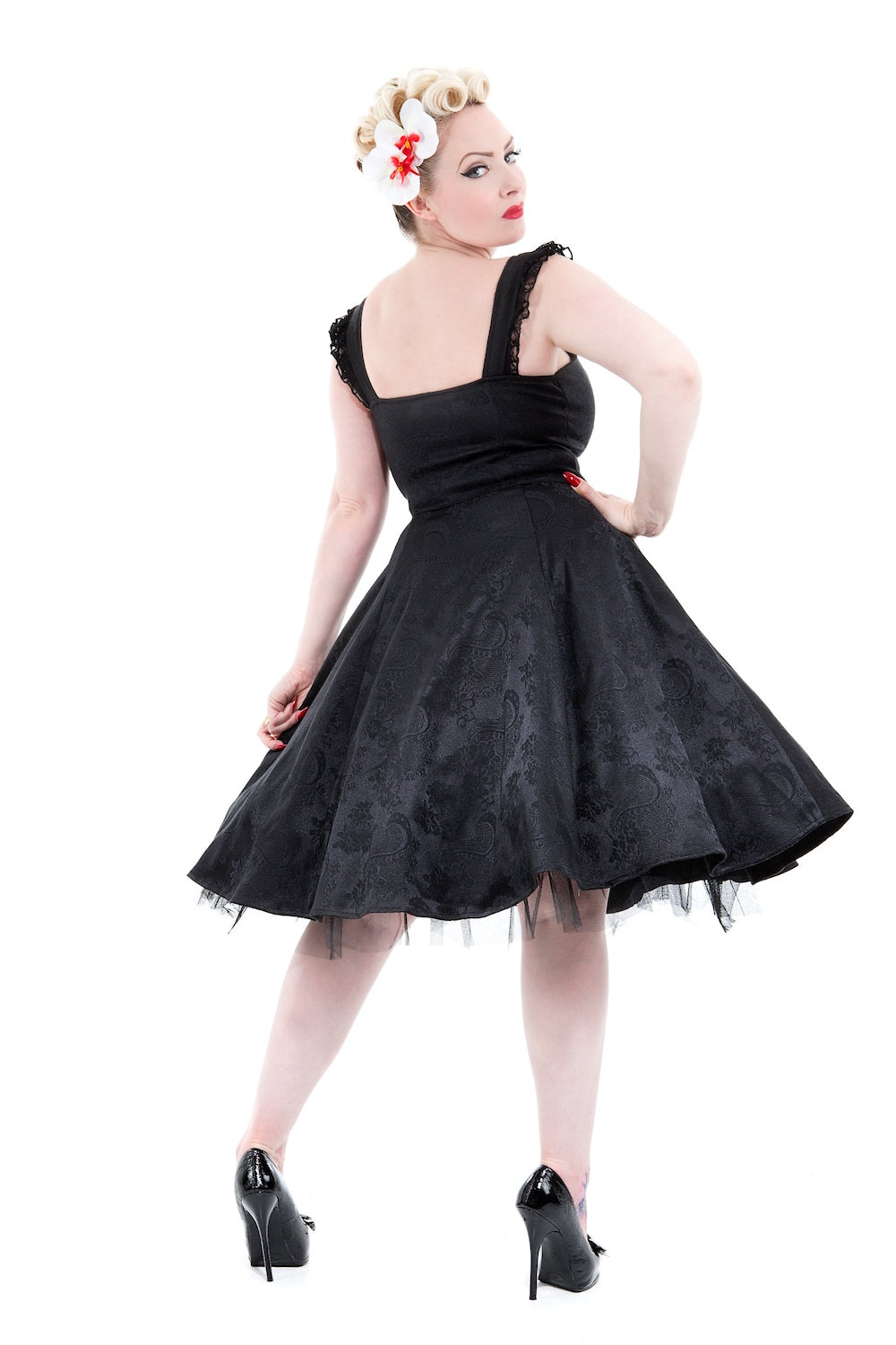 Black Byzantine Swing Dress