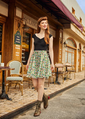 Cats & Plants Skater Skirt