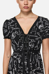 Barbaric Print Goth Dress