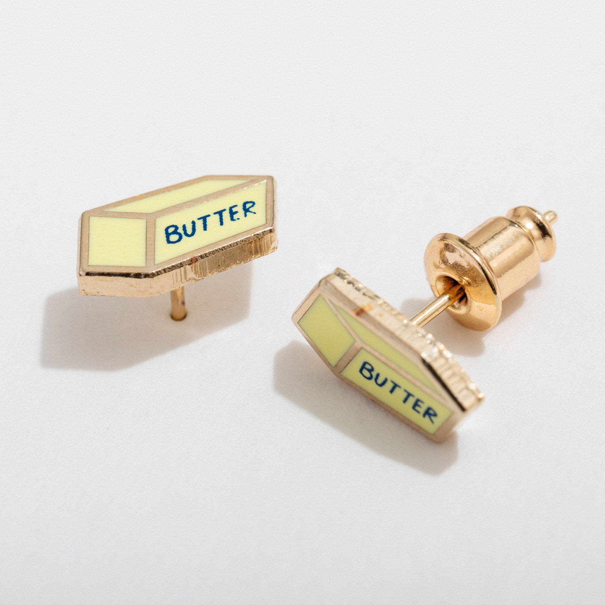 Butter Stick Stud Earrings