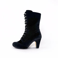 Claire Velvet Victorian Booties