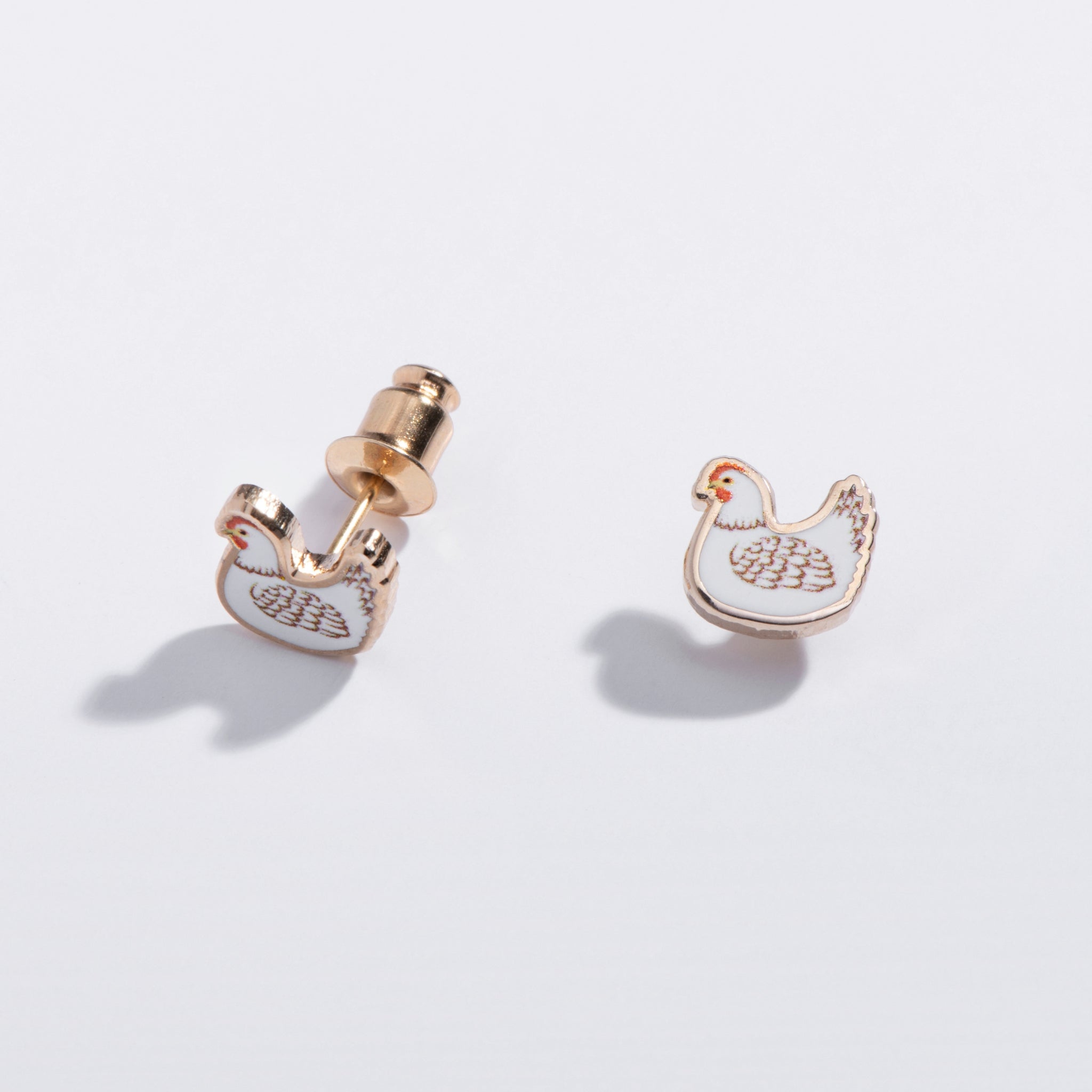 Chicken Stud Earrings