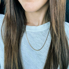 Dainty Box Chain Necklace (20")