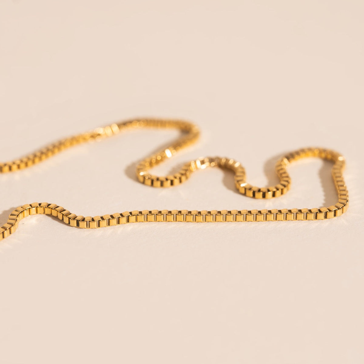 Dainty Box Chain Necklace (20")