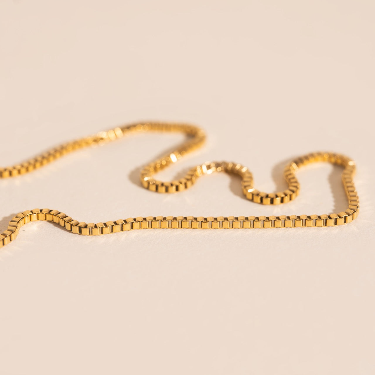 Dainty Box Chain Necklace (20")