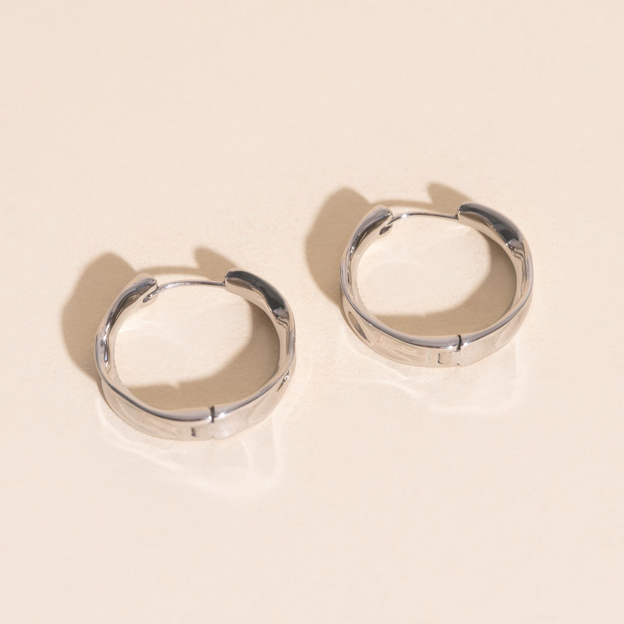 Bangle Rounded Huggie Hoop Earrings