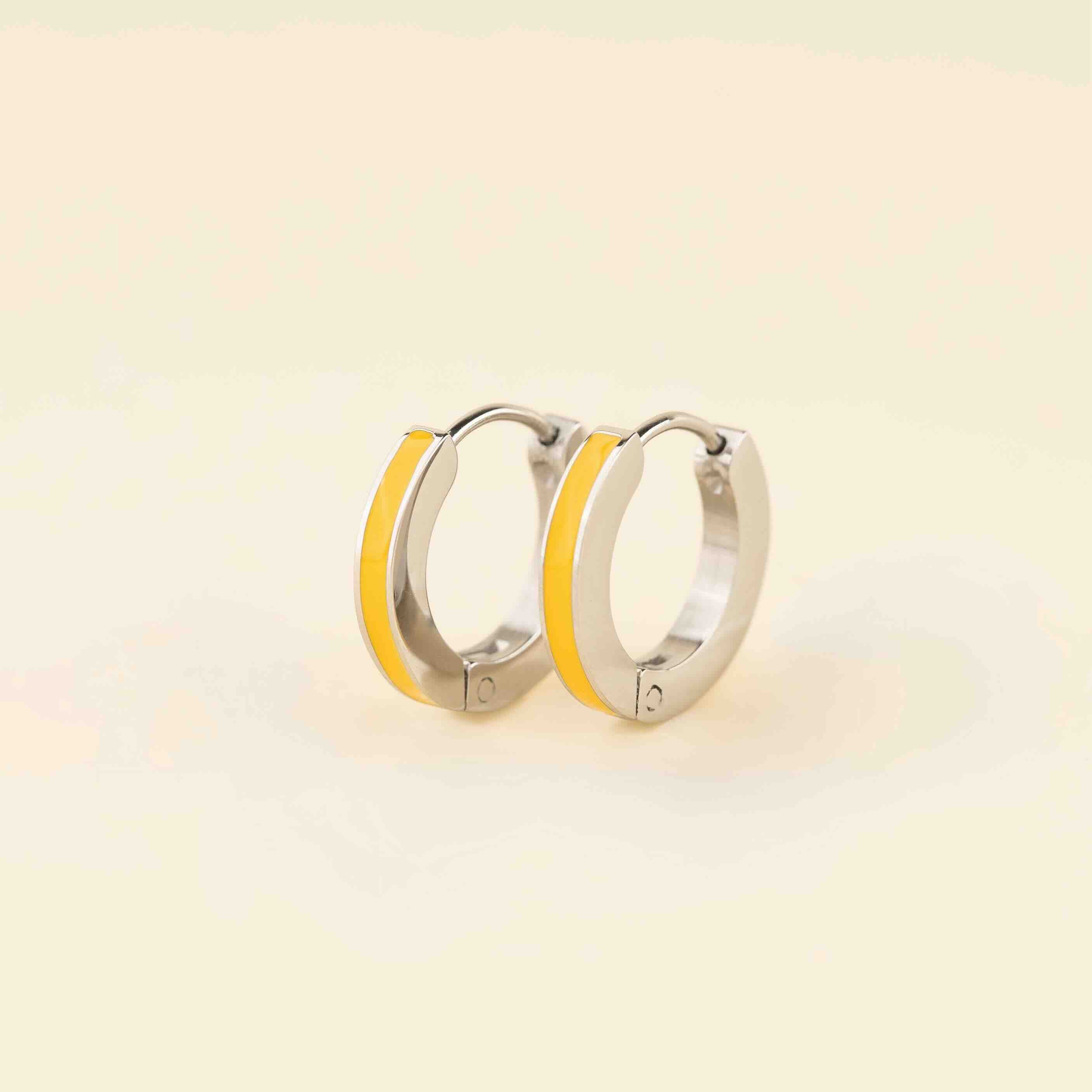 Color Huggie Hoop Earrings