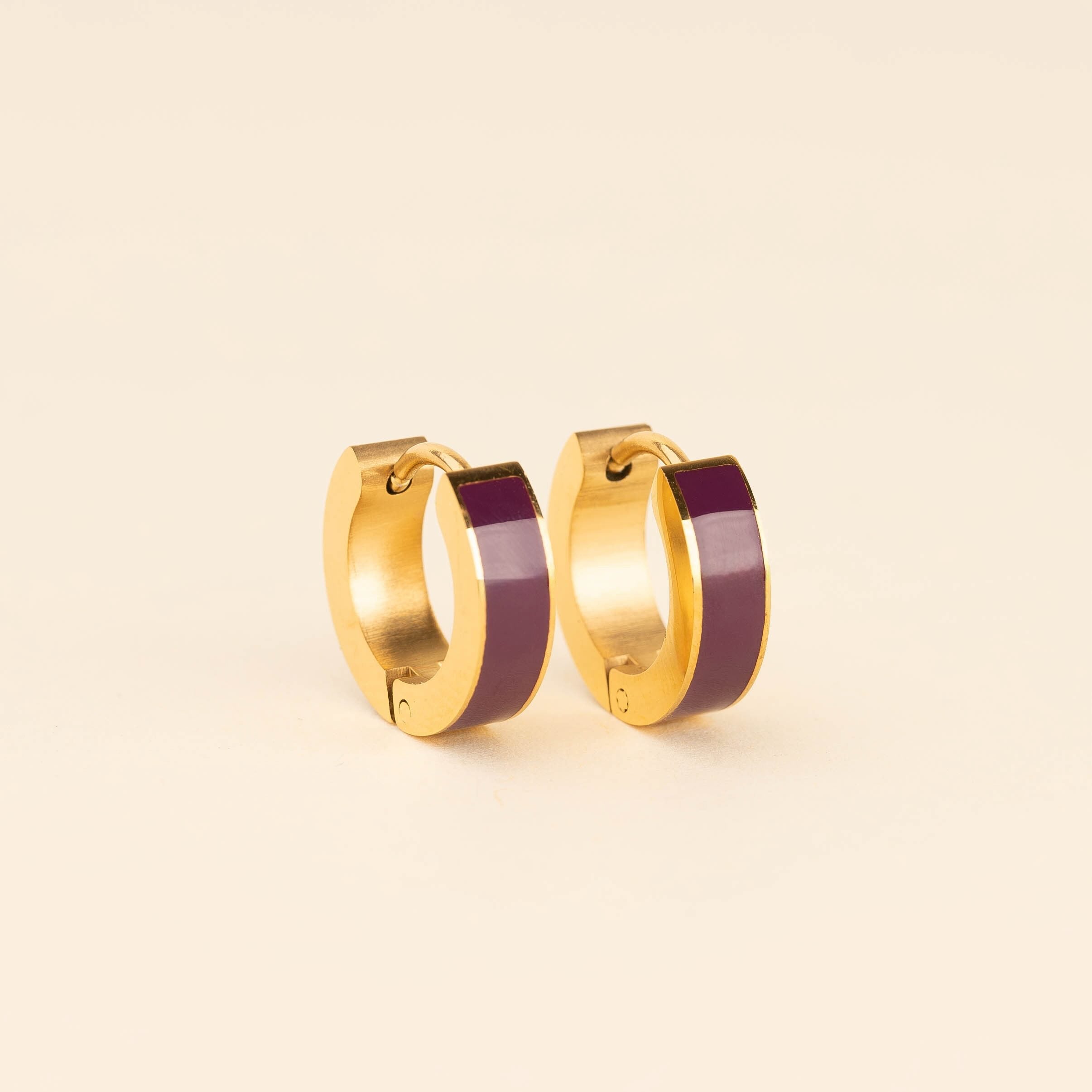 Chunky Huggie Hoop Earrings - 16 Color Options