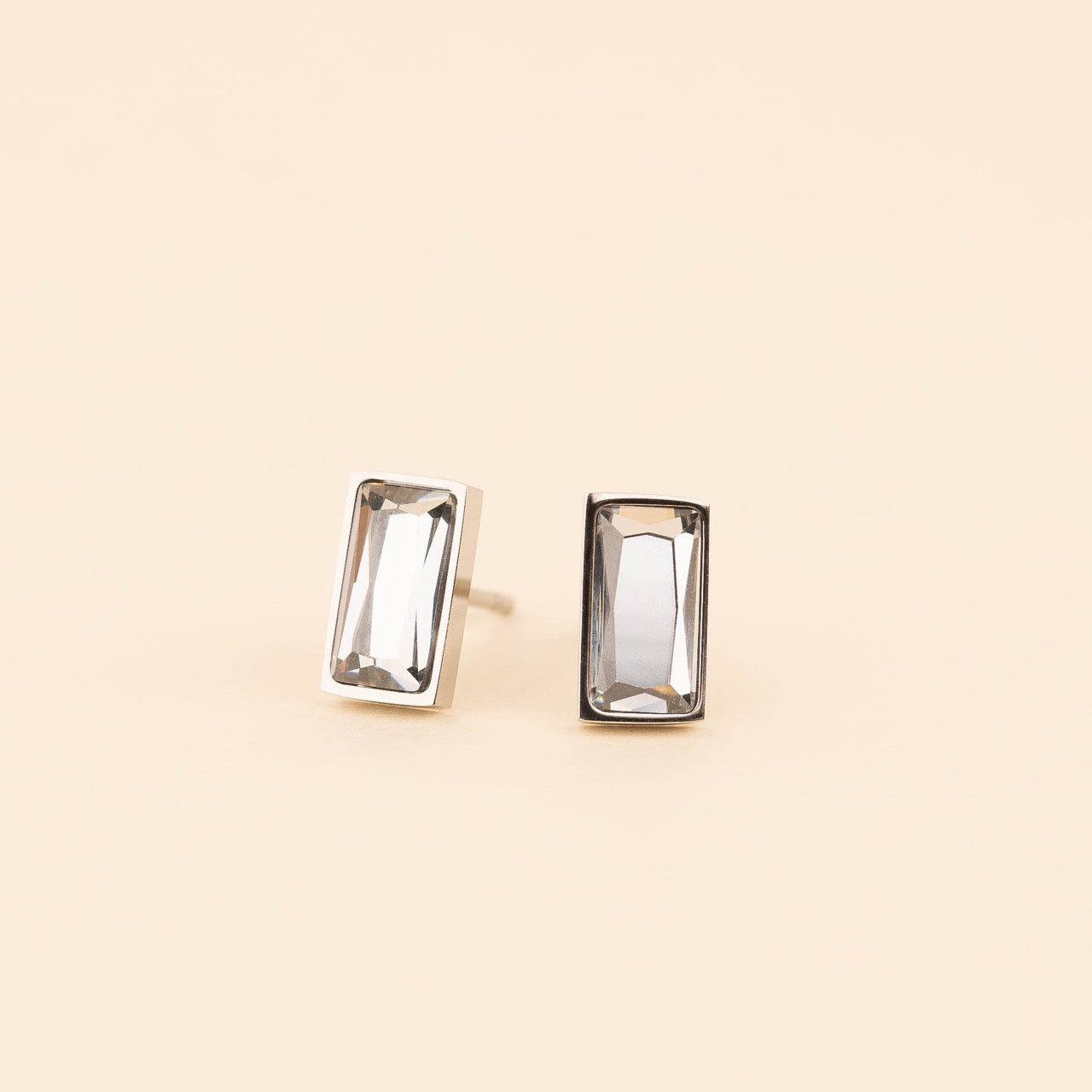 April Birthstone Stud Earrings