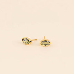 August Birthstone Stud Earrings