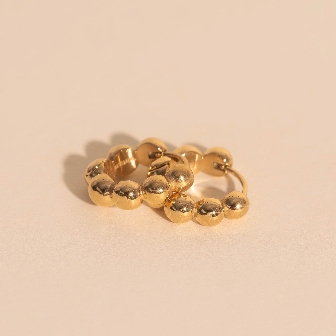 Bubble Chunky Rounded Huggie Hoop Earrings