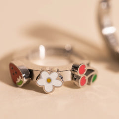 Berry Sweet 3D Huggie Hoop Earrings