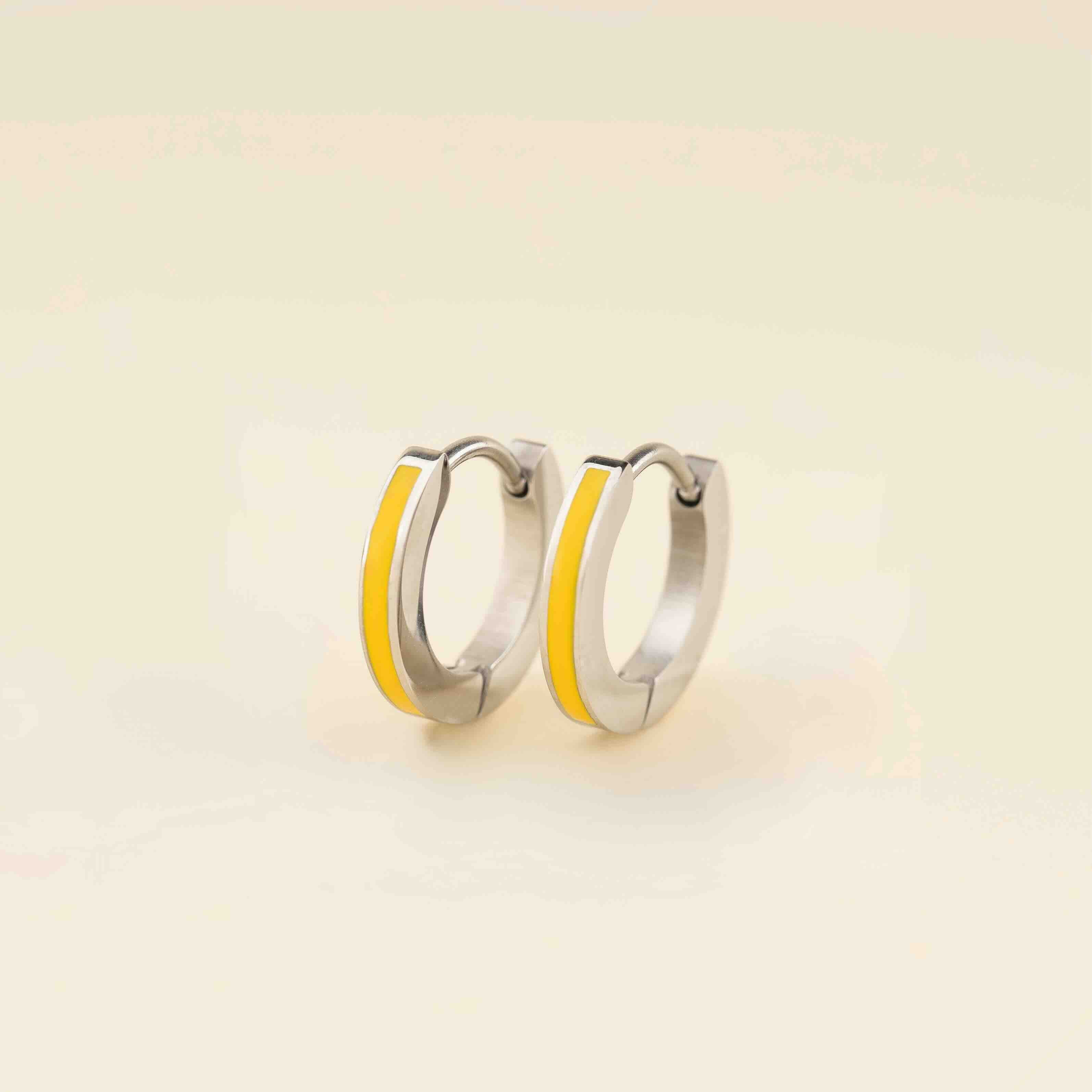 Color Huggie Hoop Earrings