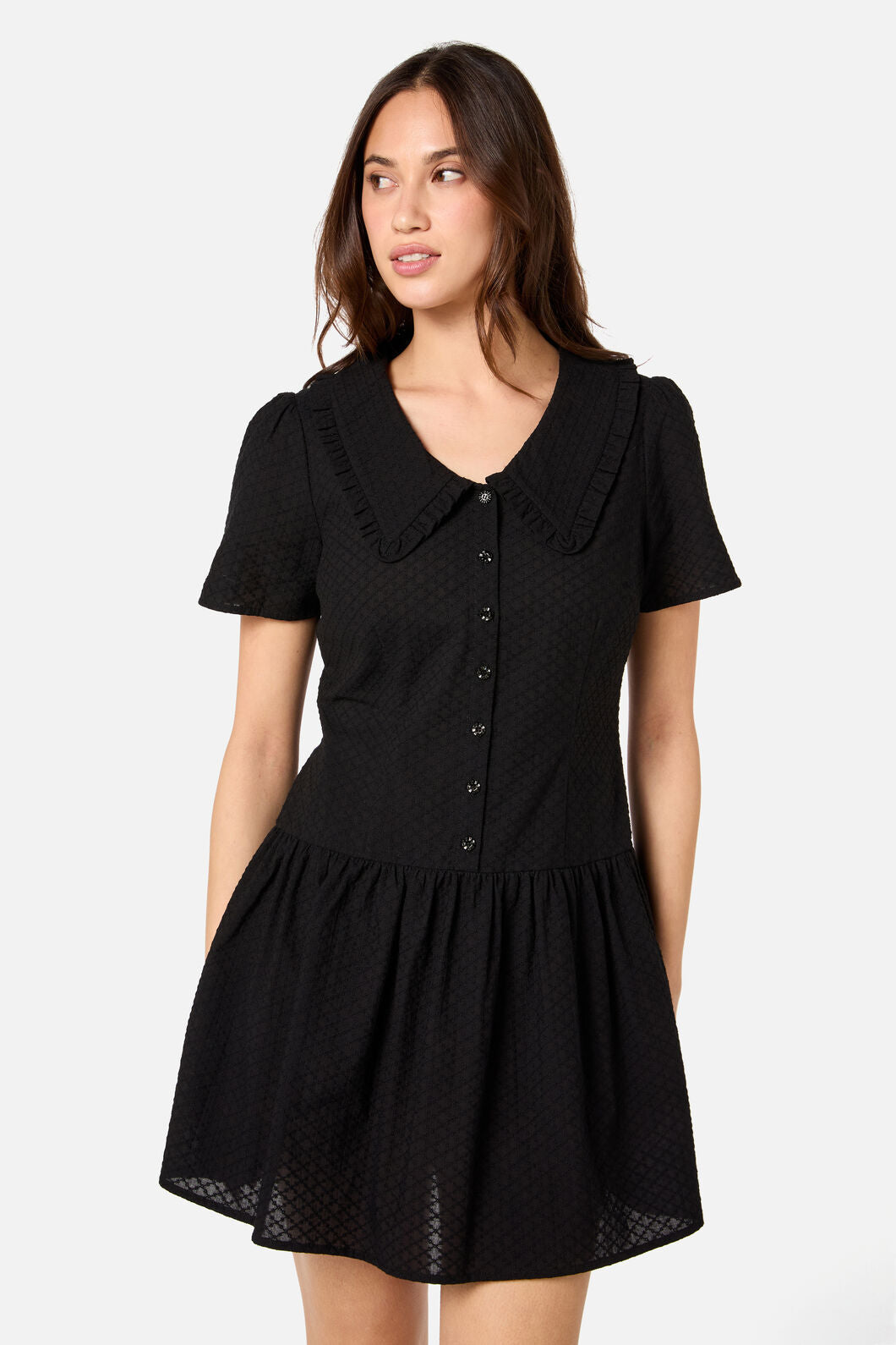 Andrea Drop Waist Mini Dress