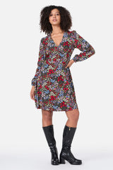 Ada 90's Floral Mini Wrap Dress