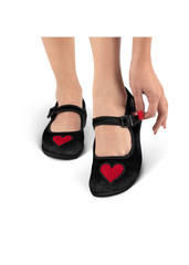 Chocolaticas® Velvet Heart Women's Mary Jane Flat